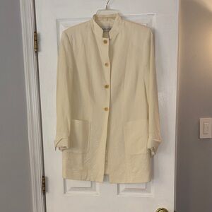 Valerie Stevens Cream Blazer with Embroidery